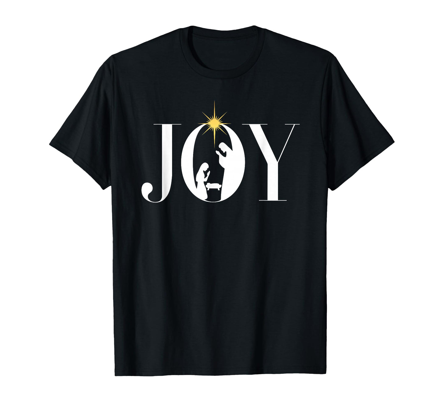 Christian Christmas Joy Jesus Nativity Scene Faith Family T-Shirt