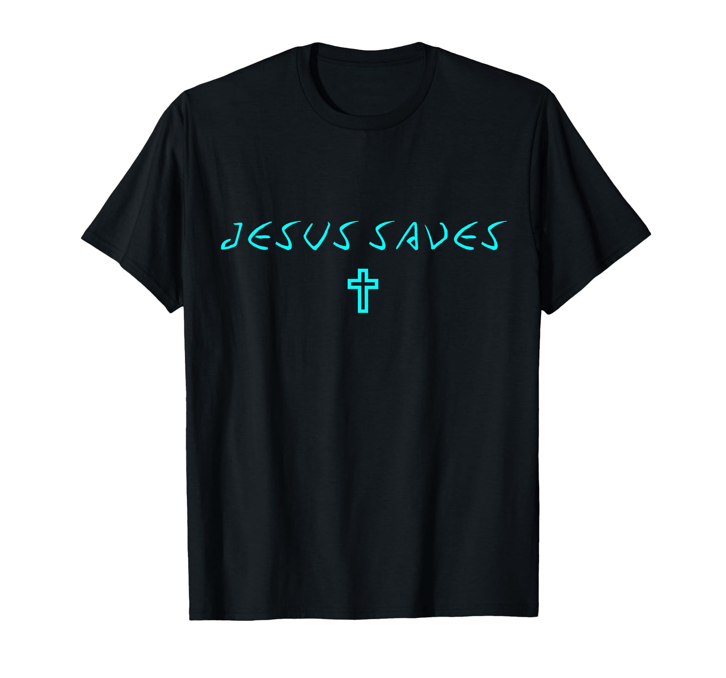 Jesus Saves Cross Subtle Christian Minimal Faith Quote T-Shirt