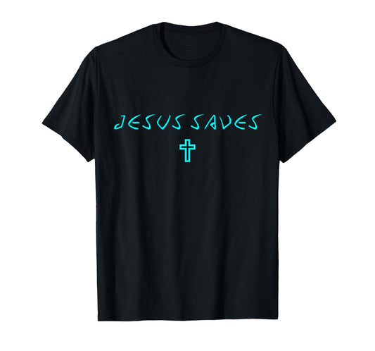 Jesus Saves Cross Subtle Christian Minimal Faith Quote T-Shirt