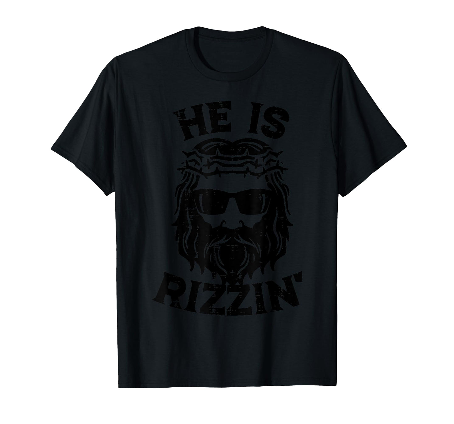 Easter Jesus He Is Rizzin Risen Fun Christian Men Women Kids T-Shirt