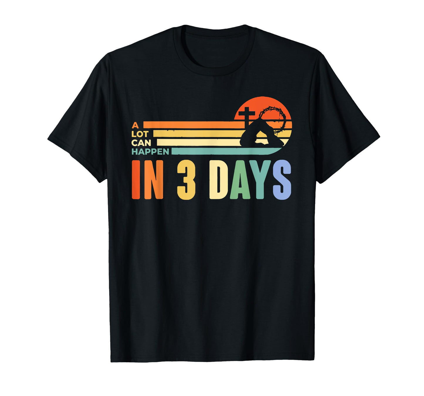 A Lot Can Happen in 3 Days Retro Vintage Sunset T-Shirt