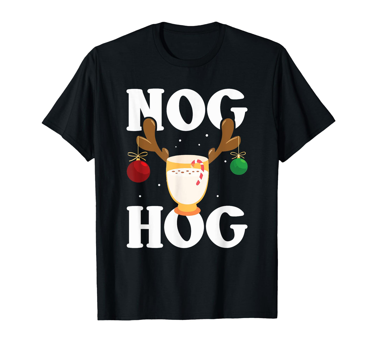 Nog Hog - National Eggnog Day - Egg Nog Christmas Holiday T-Shirt