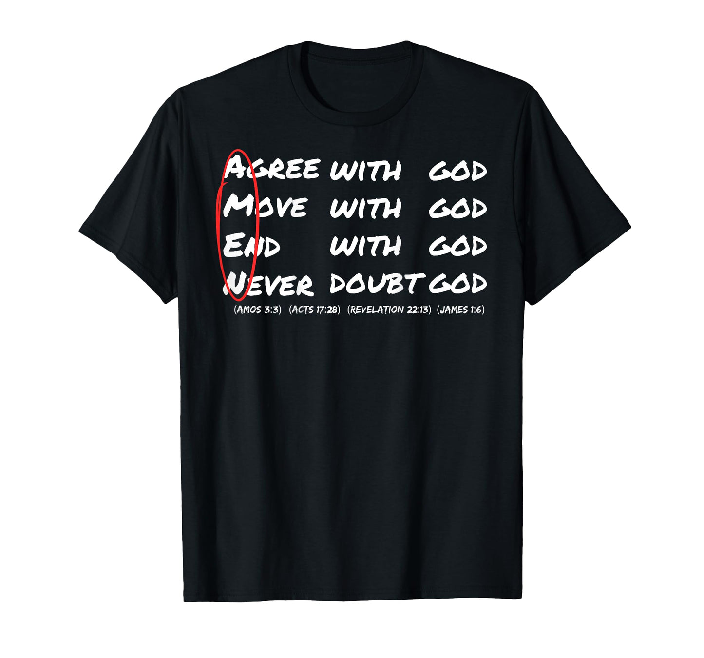 Amen Agree With God Christian Bible Verse Jesus Christ T-Shirt