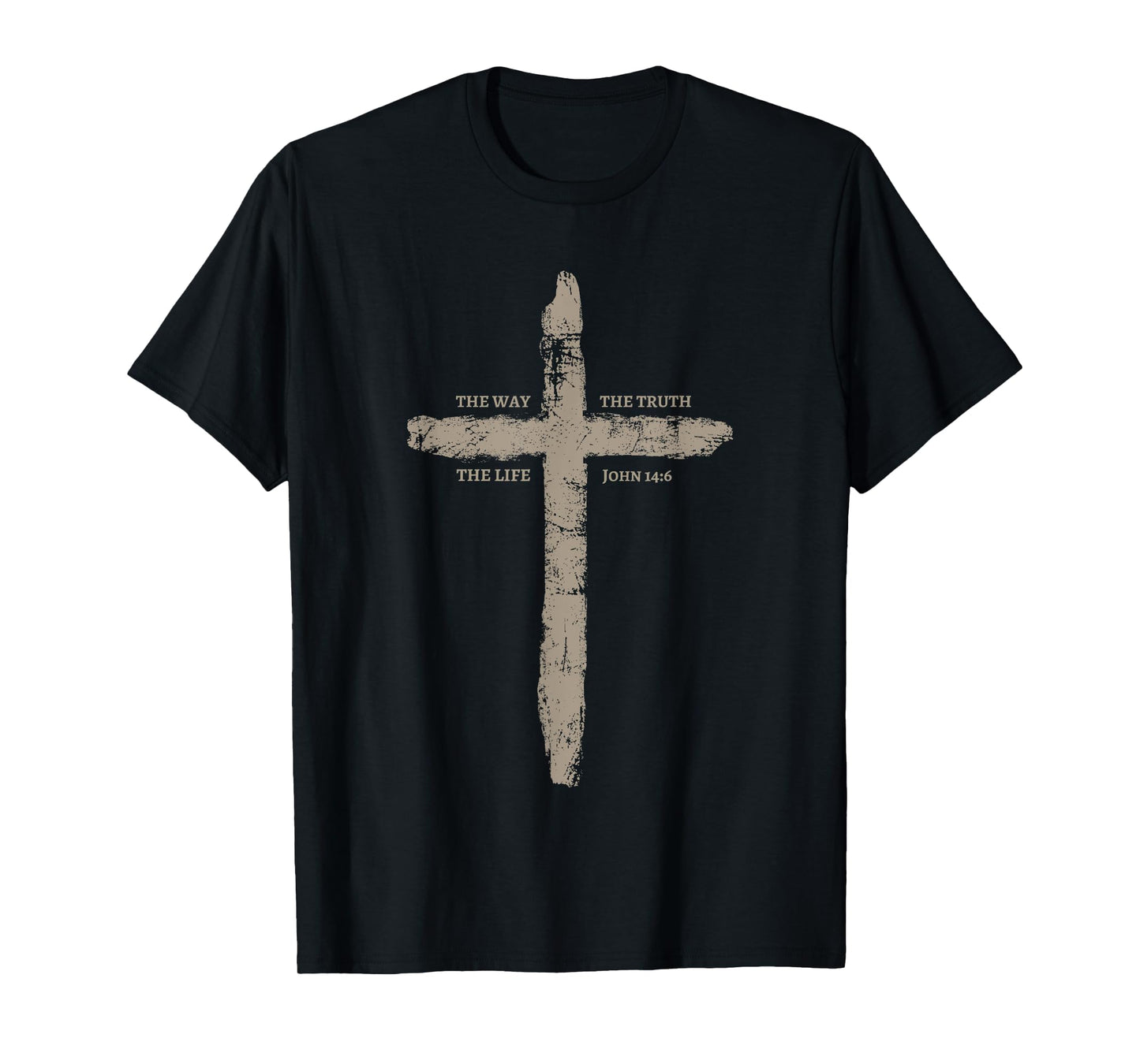 The Way The Truth The Life Cross Christian Dad Fathers Faith T-Shirt