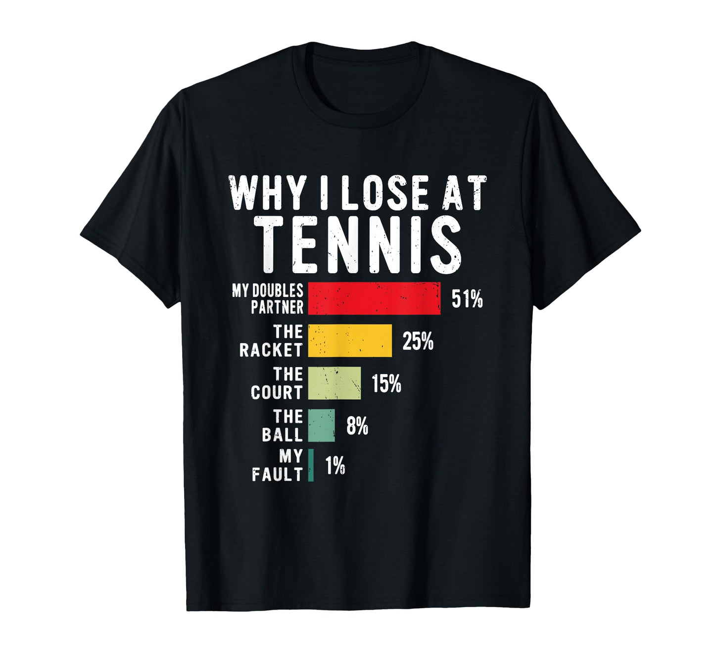 Why I Lose At Tennis Humor Tennis Player Lover Quote T-Shirt