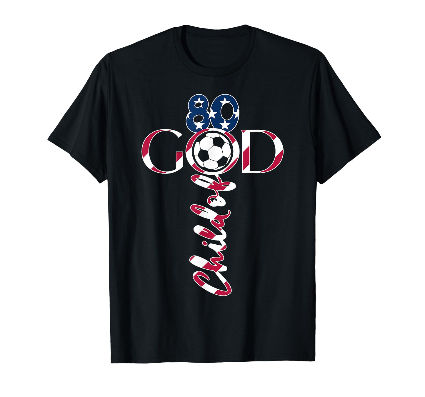 JESUS 80 YEARS CHILD OF GOD SOCCER 80TH BIRTHDAY T-Shirt