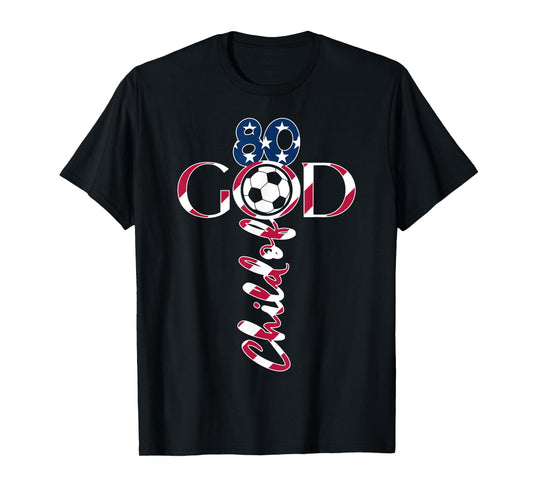 JESUS 80 YEARS CHILD OF GOD SOCCER 80TH BIRTHDAY T-Shirt