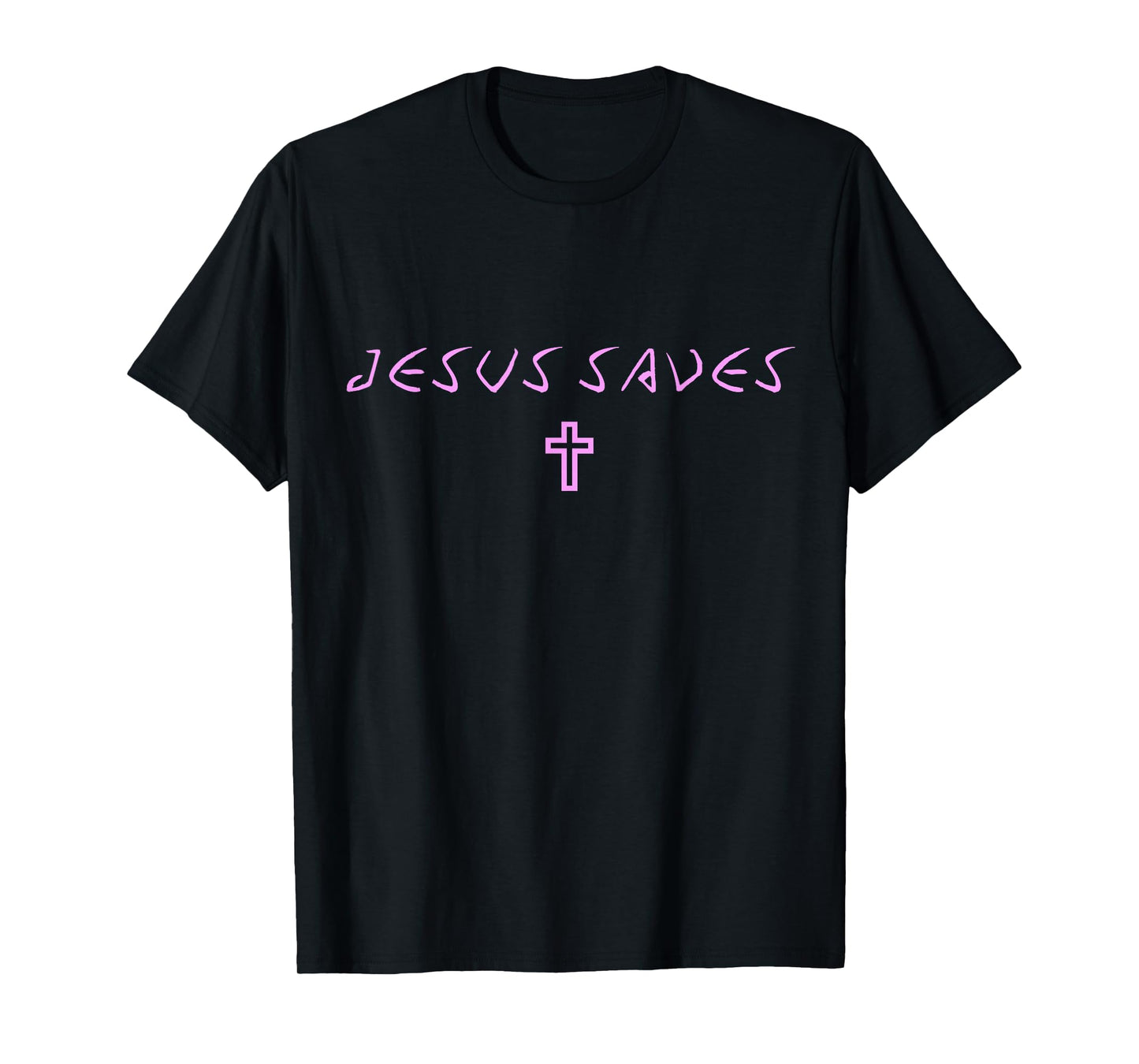 Womens Jesus Saves Cross Subtle Christian Minimal God Faith T-Shirt