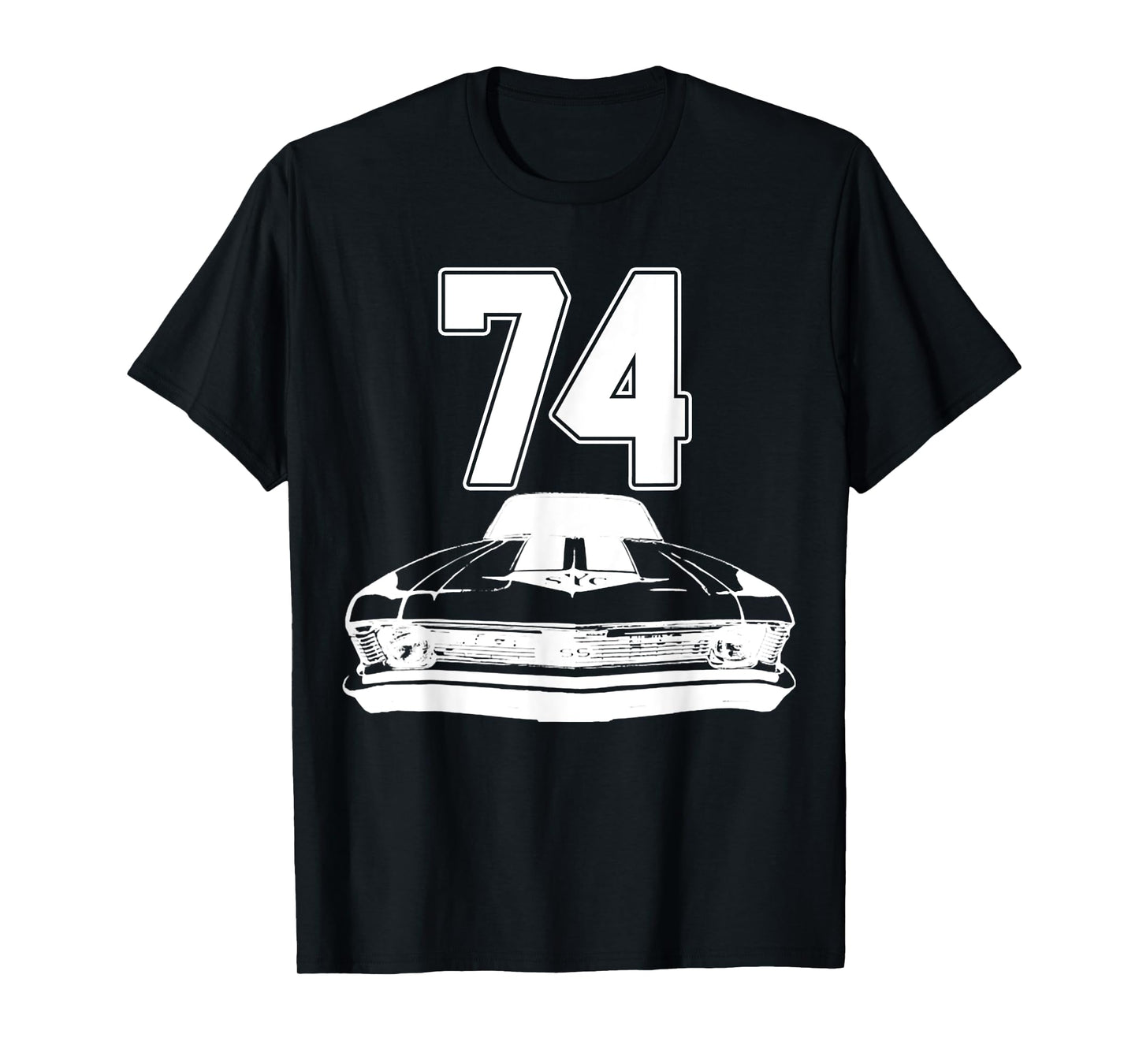 1974 74 Chevys Nova 2 Classic Car Old School Muscle Car T-Shirt