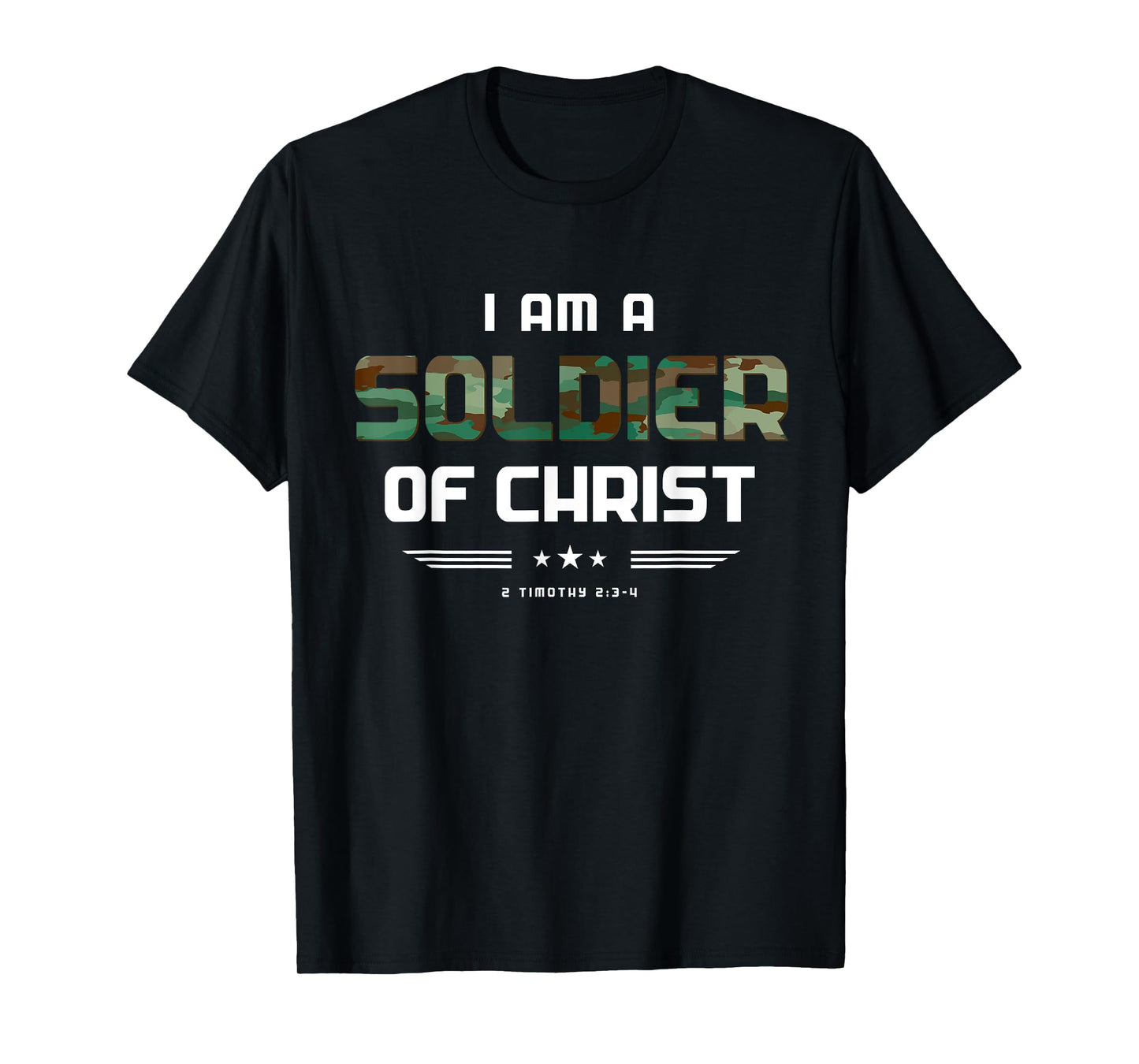 Christian gifts religious Bible verse Soldier of Christ T-Shirt
