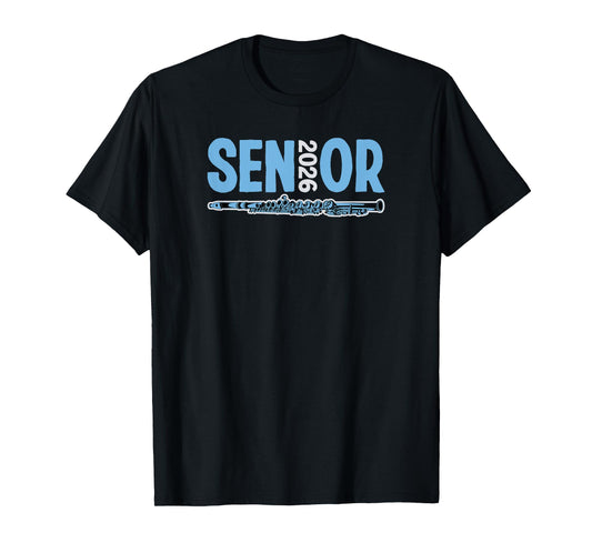 2026 Senior Flute Player Band Class Marching Band Graduate T-Shirt