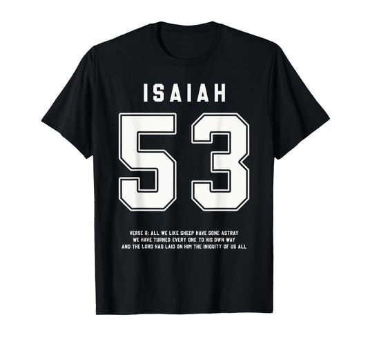 Isaiah 53:6 Bible Verse Team Sports Jersey Christian T-Shirt