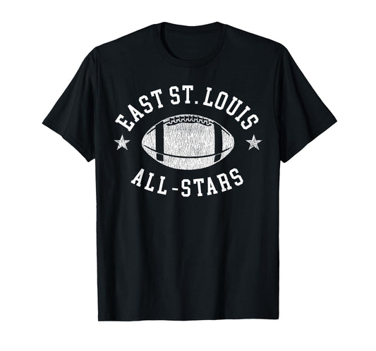 East St. Louis Vintage All-Stars Football Retro 80s T-Shirt