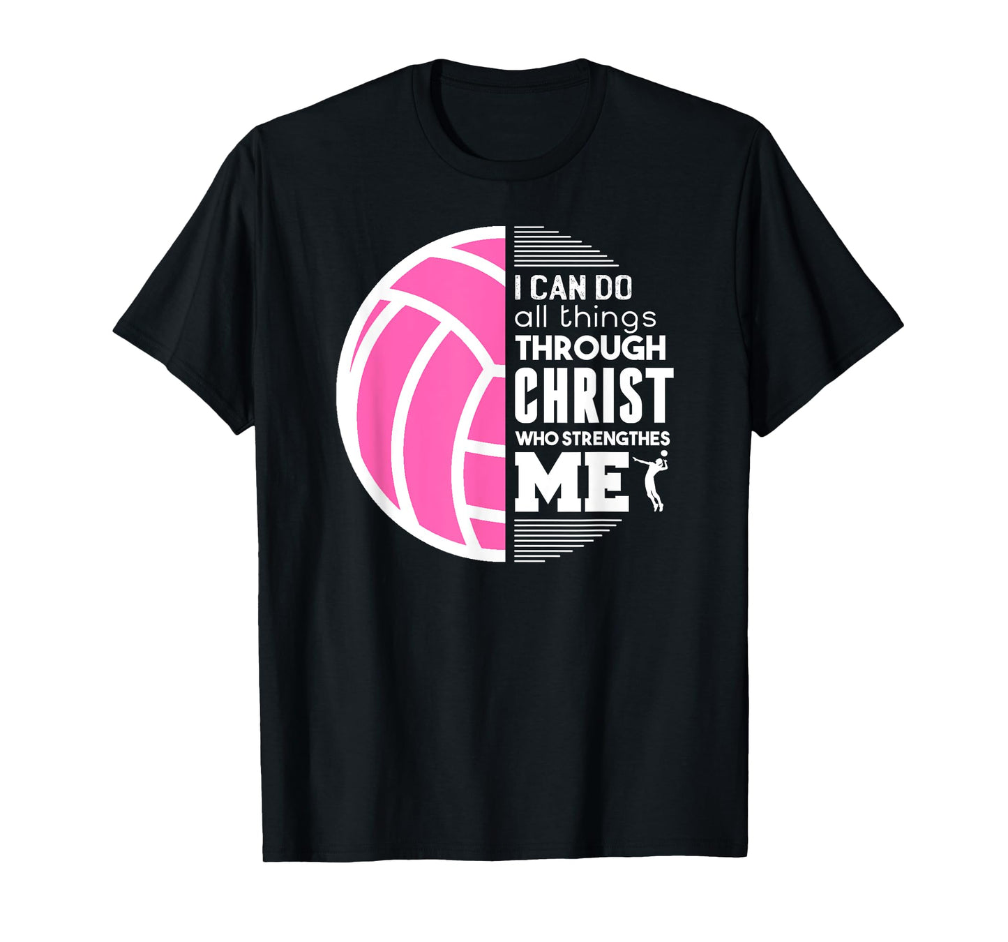 Christian Volleyball I Can Do All Things Philippians Gift T-Shirt