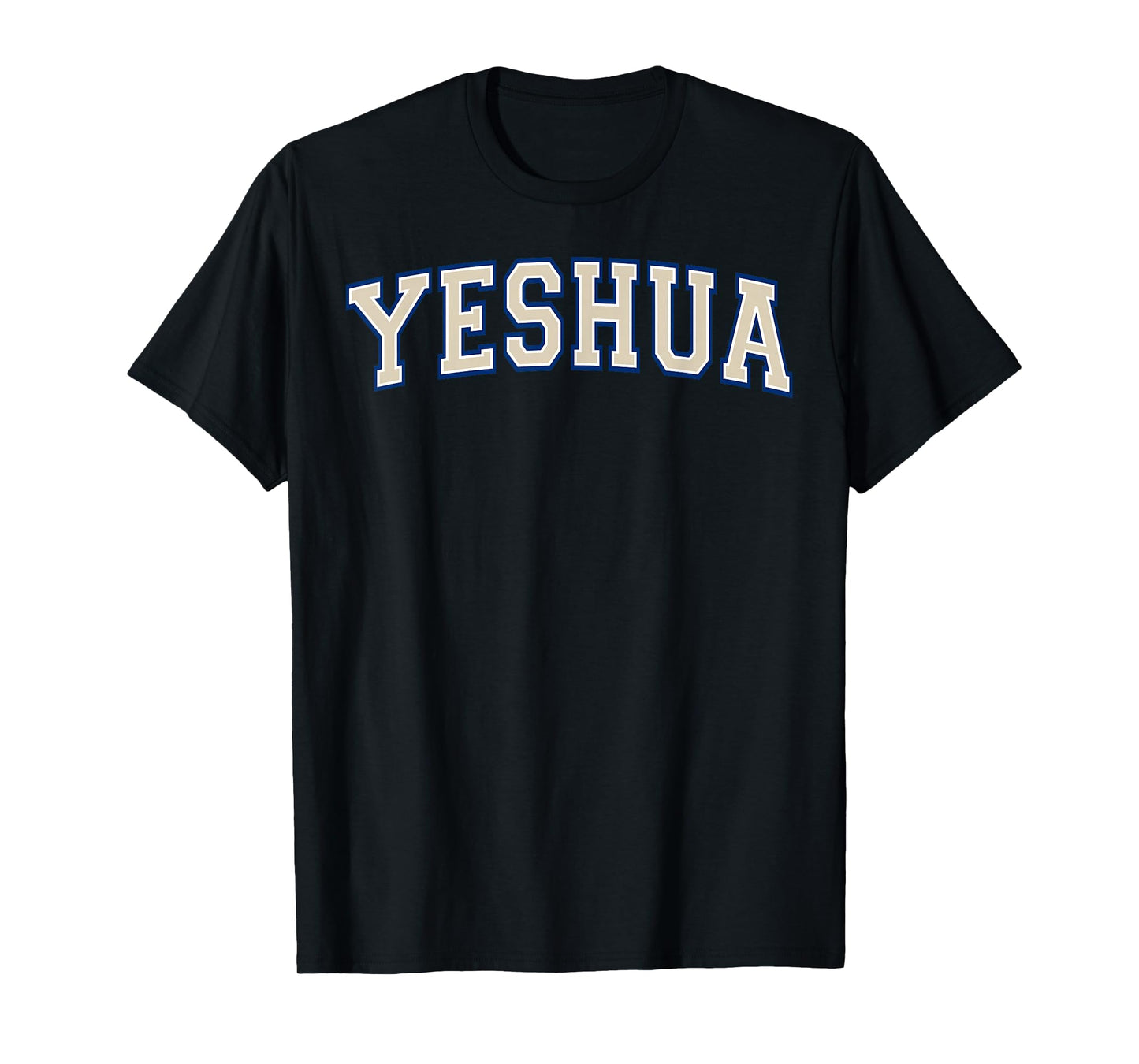 Yeshua Christian Messianic Jesus Name Blue Varisty Letters T-Shirt