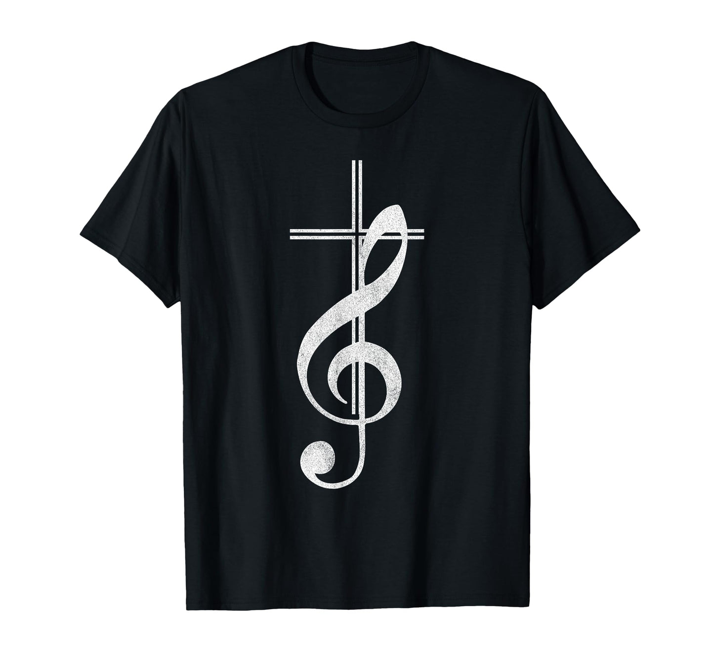 Cross Treble Clef Music Jesus Christianity Faith Religious T-Shirt