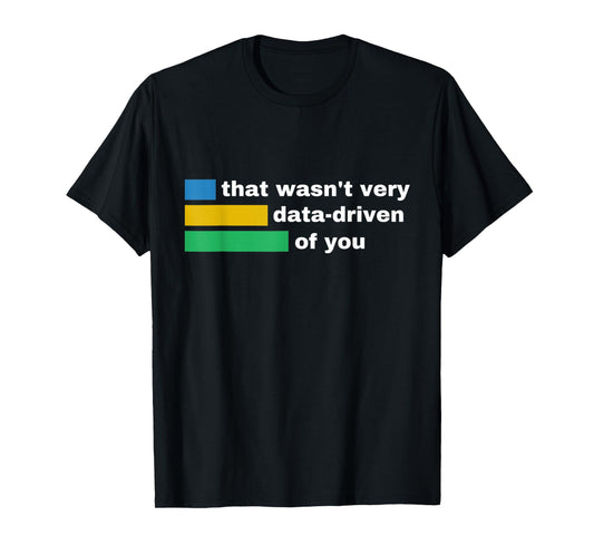 That Wasn't Very Data Driven of You Funny Data Analyst Geek T-Shirt