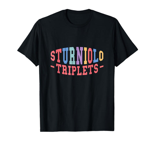Sturniolo Triplets Black Classic Fit Modern Round Neck Short Sleeve T-Shirt - Small - Unisex-Adults, Unisex-Kids