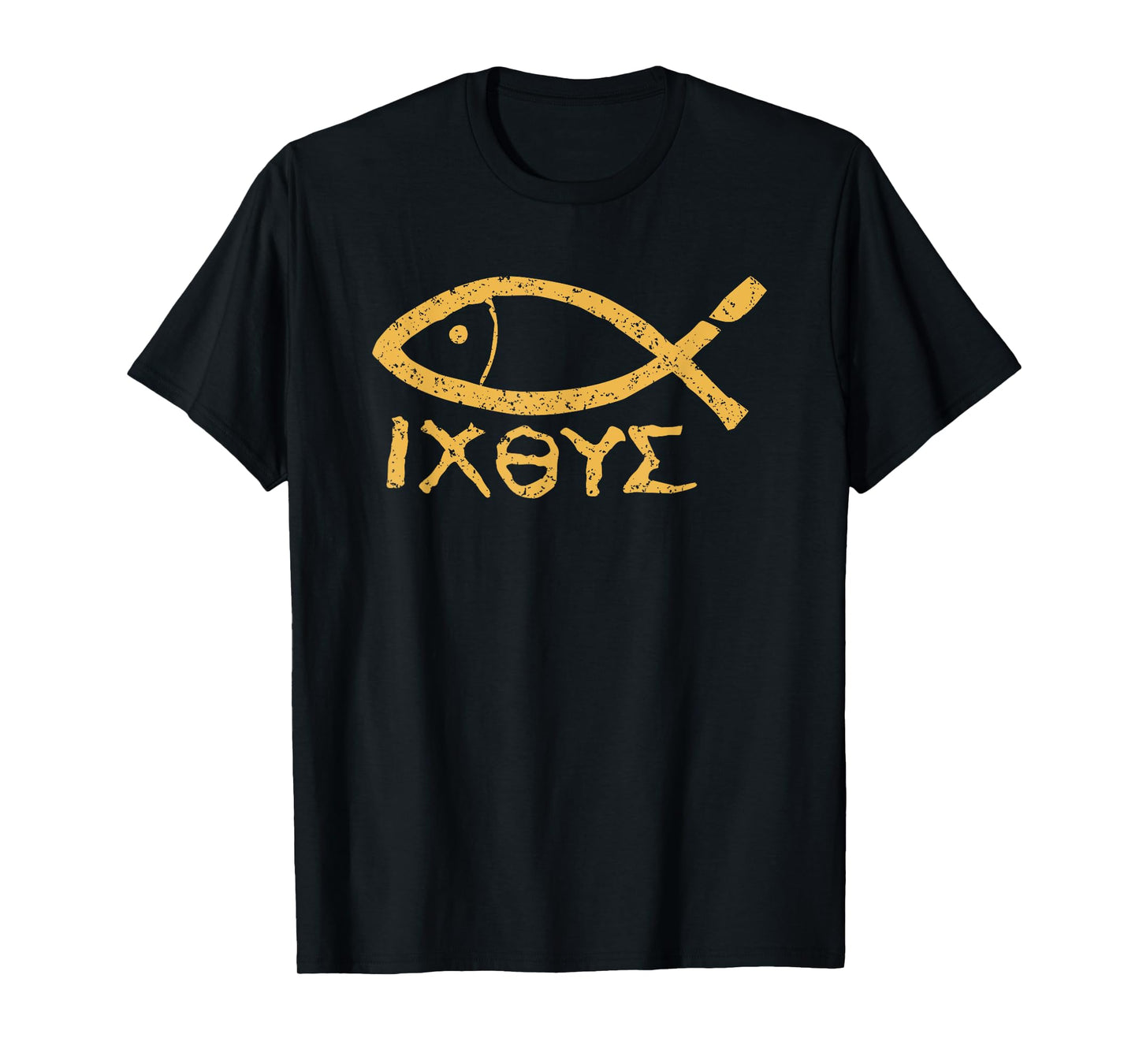 Ichthys Jesus Christ Son of God Savior Ancient Fish Symbol T-Shirt