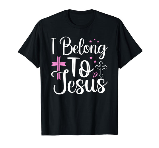 God Faith Cross Christians I Belong To Jesus T-Shirt