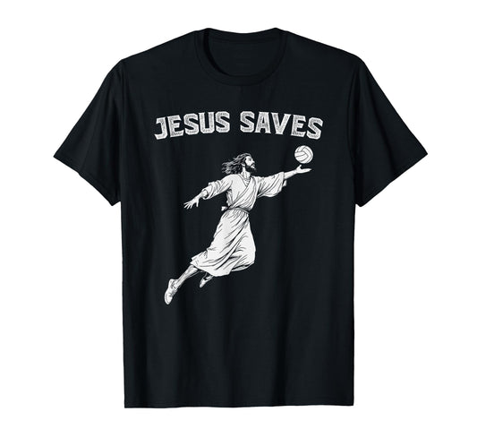 Jesus Saves Volleyball Player Christian T-Shirt