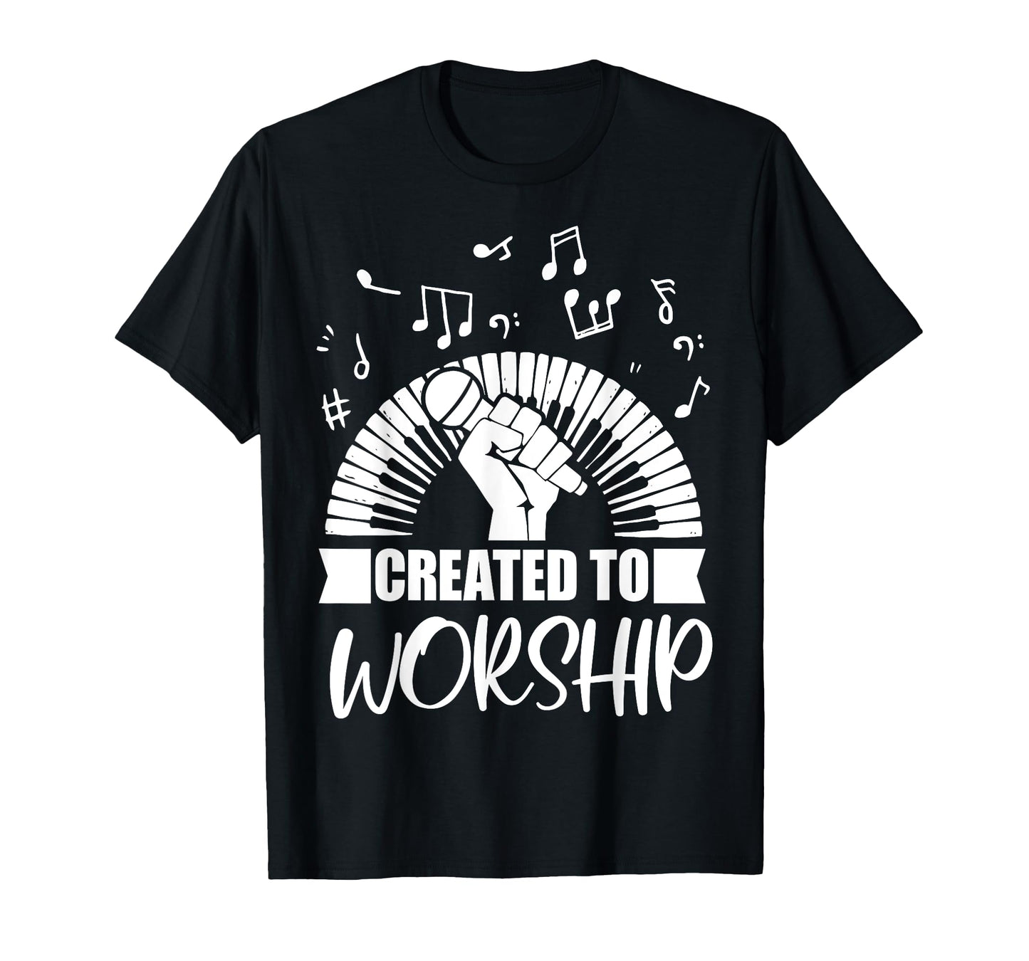 Christian Piano Player Created To Worship Gift For Pianist T-Shirt