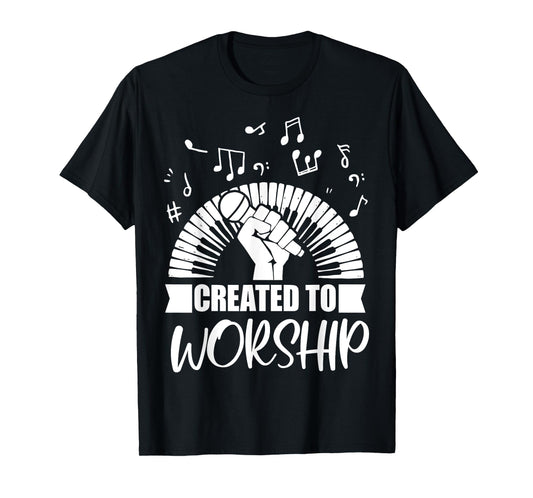 Christian Piano Player Created To Worship Gift For Pianist T-Shirt