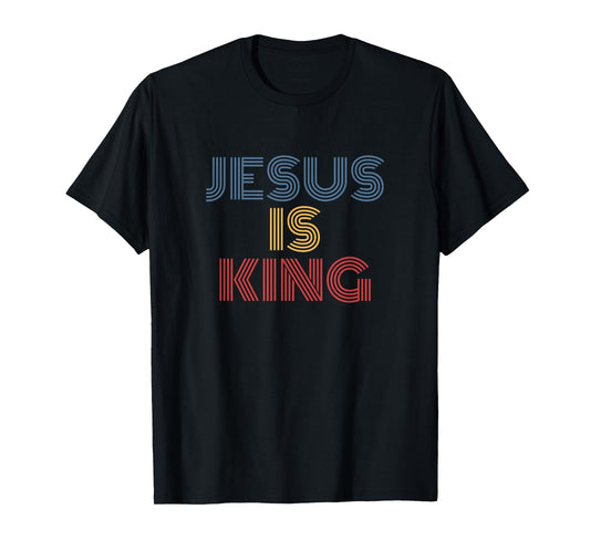 Jesus Is King Christian Retro Bible Verse Style T-Shirt