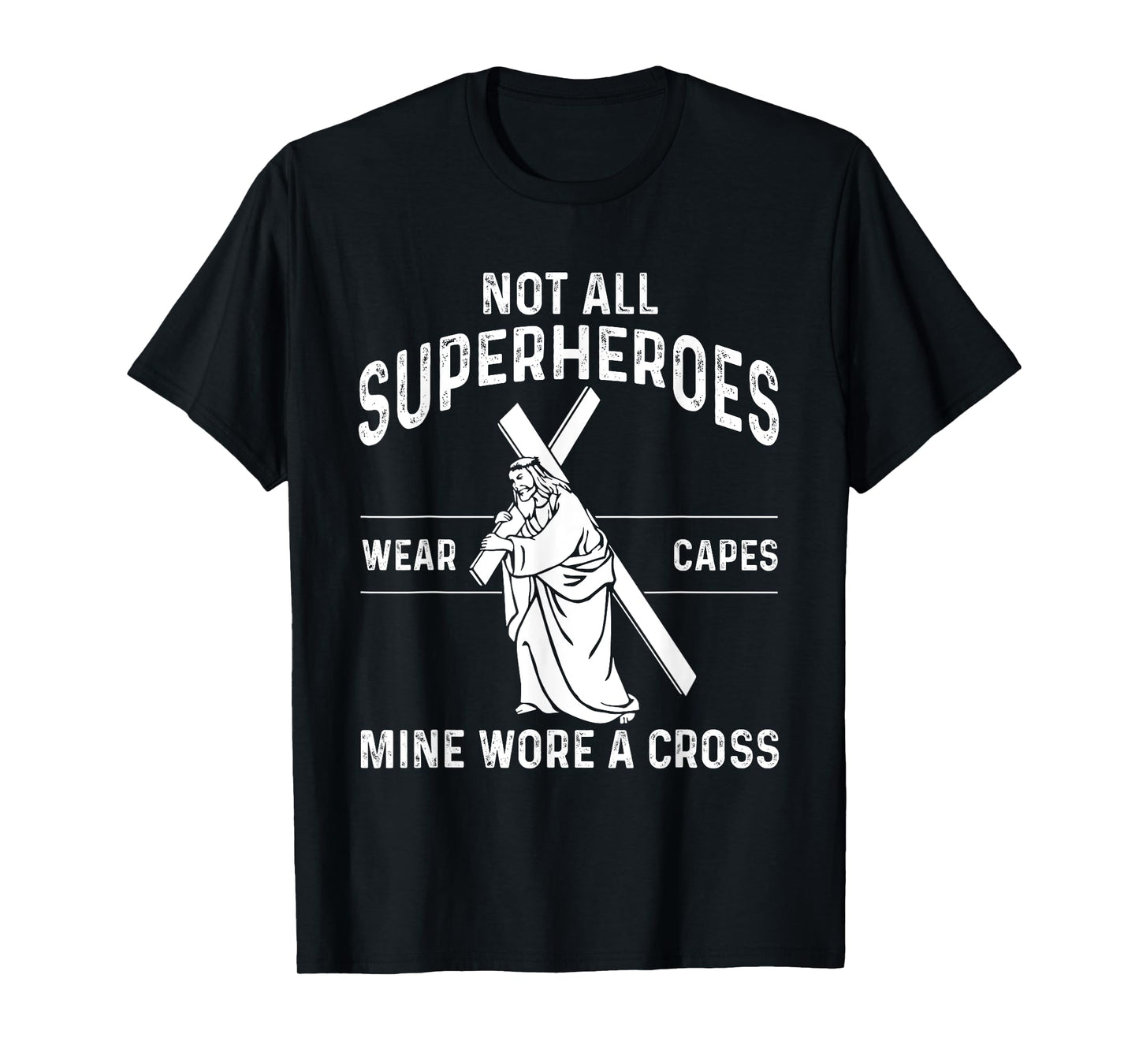 Funny Jesus Superhero Design Men Women Jesus Christ Cross T-Shirt