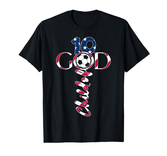 JESUS 10 YEARS CHILD OF GOD SOCCER 10TH BIRTHDAY T-Shirt