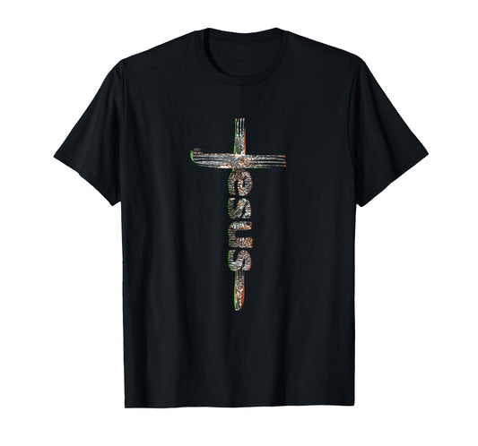 Camo Jesus Cross T-Shirt