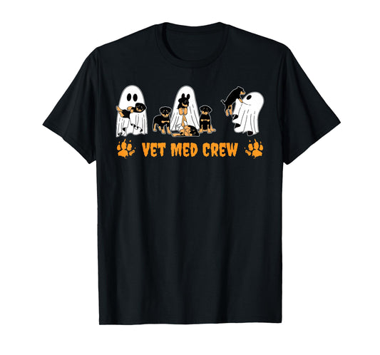 Vet Med Crew Cute God Ghost Veterinary Technician Halloween T-Shirt
