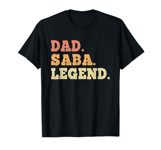 Dad Saba Legend Retro Vintage Funny Legendary T-Shirt