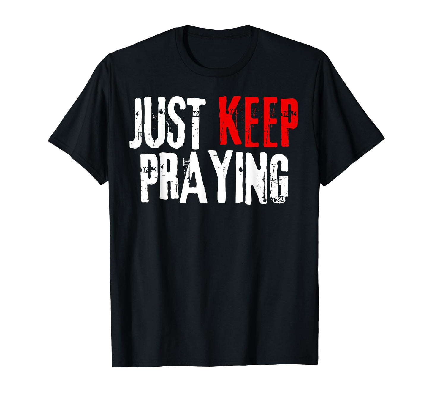 Just Keep Praying Hands Prayer Religious Christian Praying T-Shirt