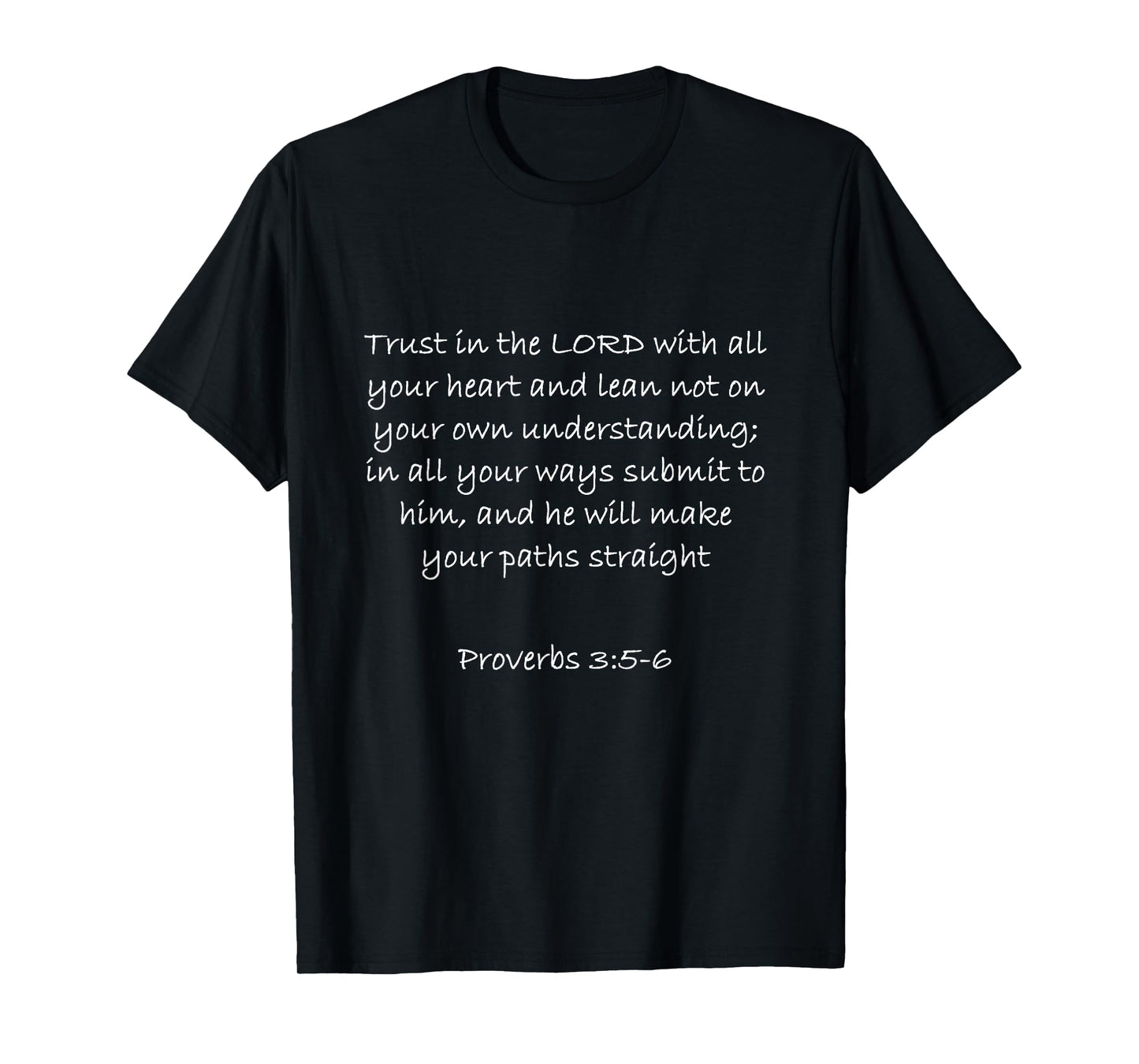 Proverbs 3:5-6 Bible Verse Christian T Shirt T-Shirt
