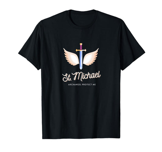 St Michael Archangel Protect Me Prayer Saint Catholic T-Shirt