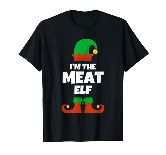 I'm The Meat Elf Family Christmas Funny BBQ Grilling Smoking T-Shirt