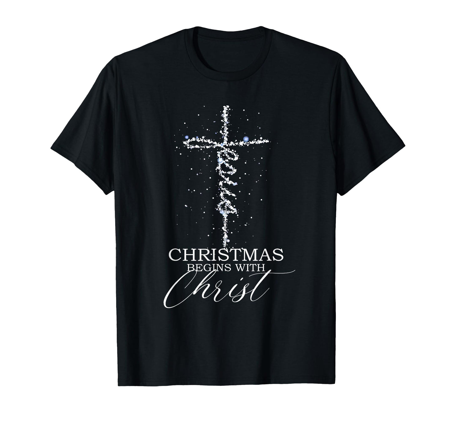 Christmas begins with Christ Jesus Faithful Christian Light T-Shirt