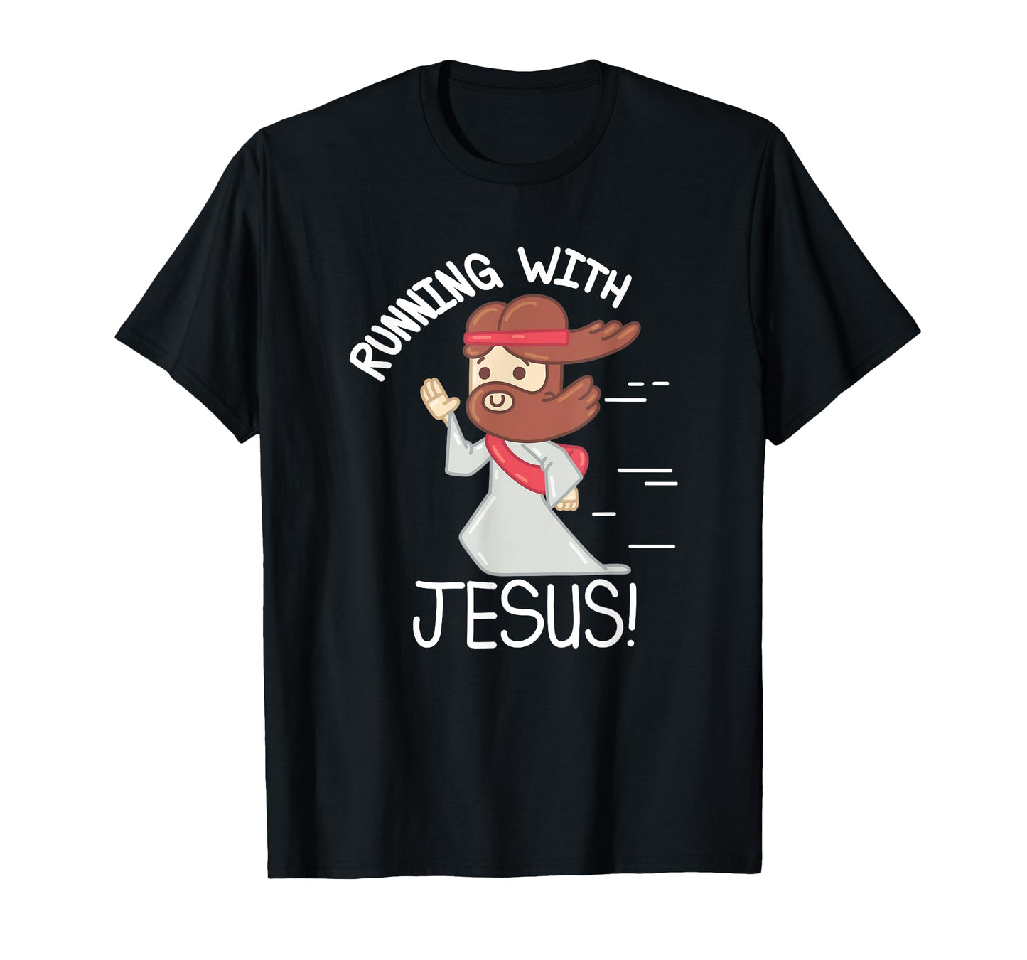 Running With Jesus Christian Faith Runner And Jogging T-Shirt