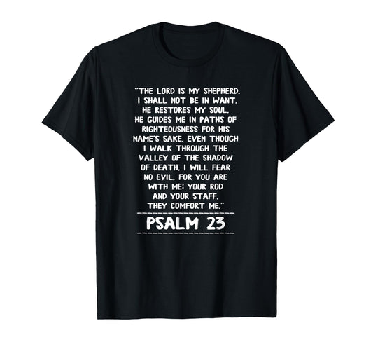 The lord is my shepherd Psalm 23 Jesus Christian Gift T-Shirt