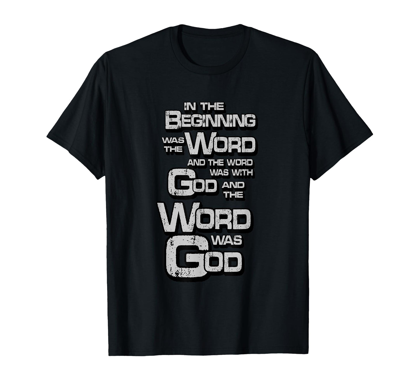 John 1:1 In the Beginning was the Word, Bible Verse T-Shirt