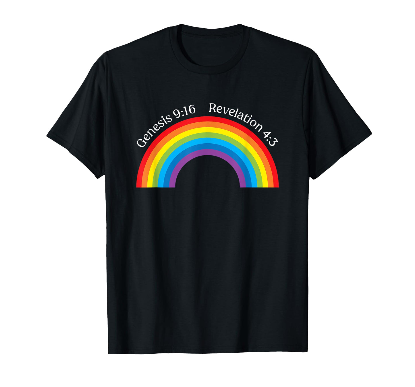 Genesis 9 16 Revolution 4 3 Rainbow Bible Christian T-Shirt