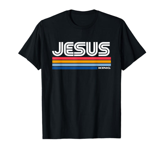 Jesus King Retro Vintage Design T-Shirt