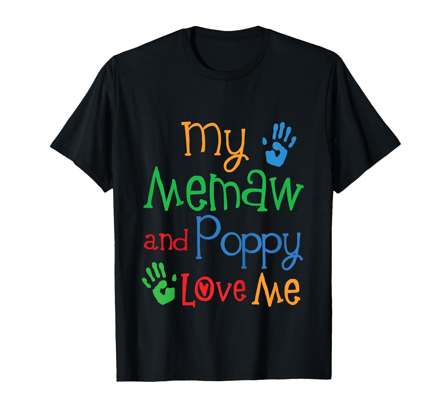 Kids My Memaw And Poppy Love Me Grandkids T-Shirt