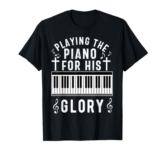 Christian Pianist Jesus Piano Player Musician Worship Lover T-Shirt