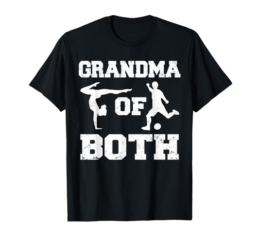 Grandma Of Both Funny Soccer Gymnastics Grandma T-Shirt
