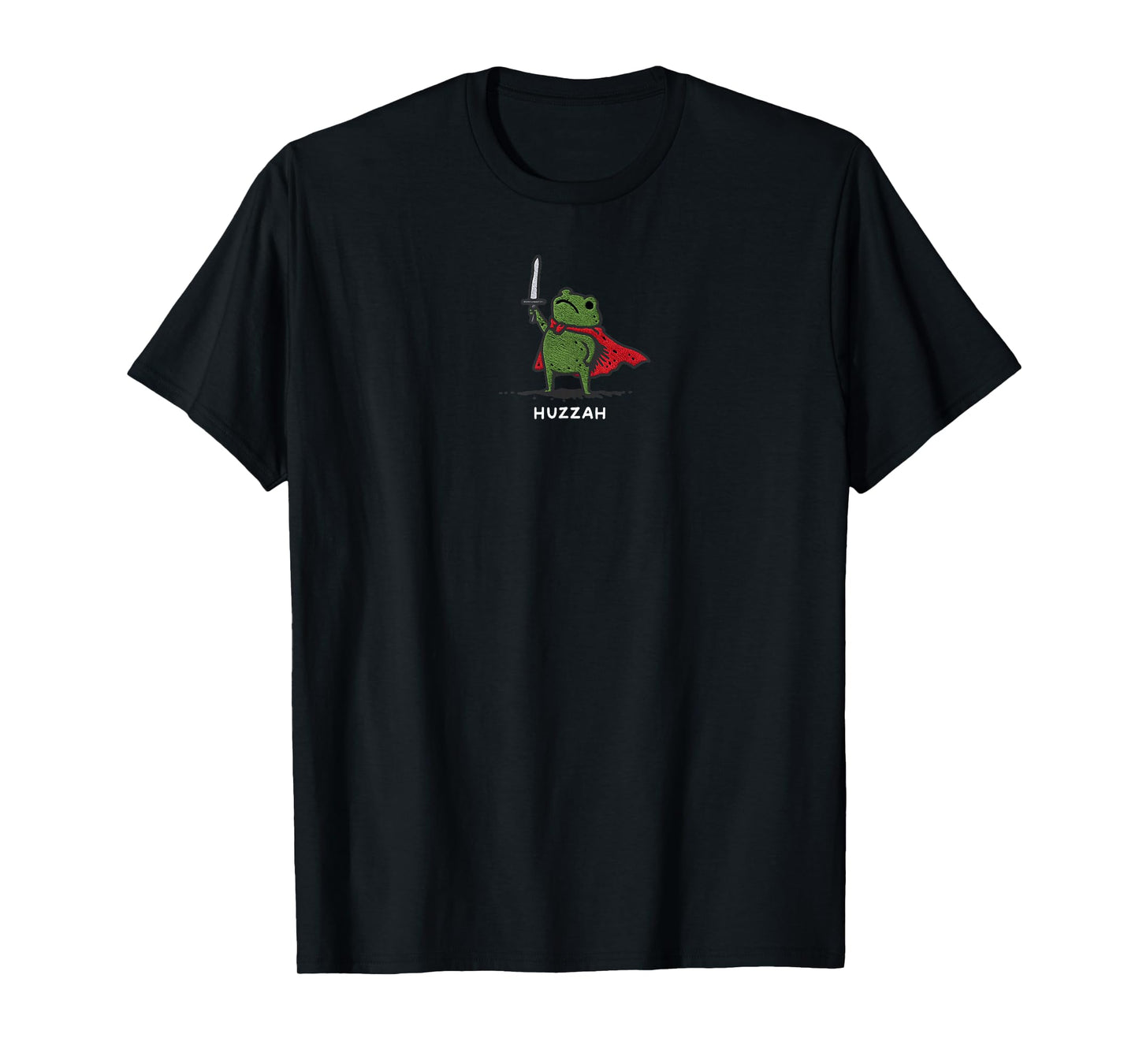 Huzzah Frog Knight Funny Sword Meme Quote T-Shirt