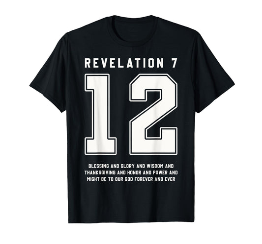 Revelation 7:12 Bible Verse Team Sports Jersey Christian T-Shirt