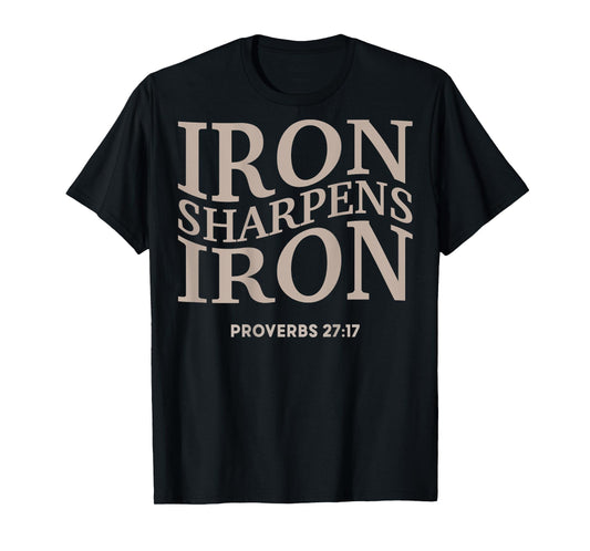 Kids Iron Sharpens Iron Youth Christian Jesus Women Men Boys T-Shirt
