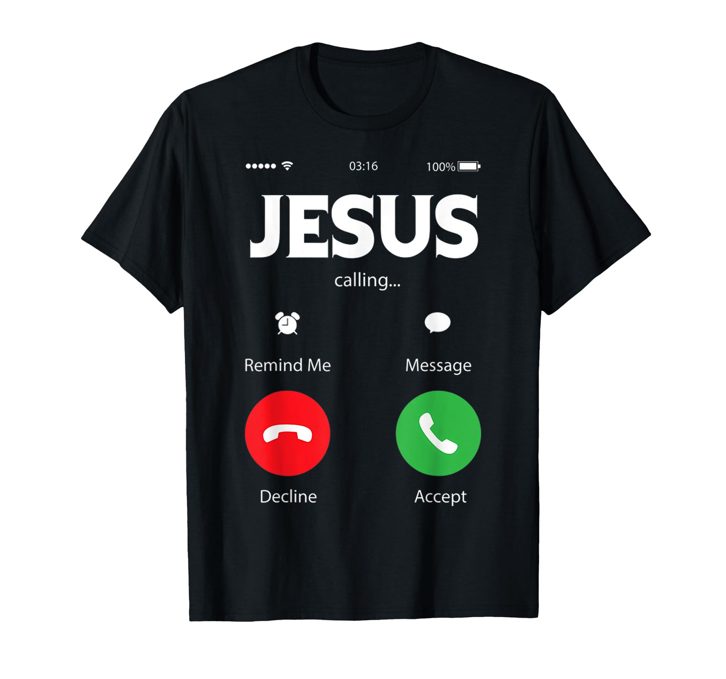 Funny Jesus is Calling God Christian Christianity Church T-Shirt